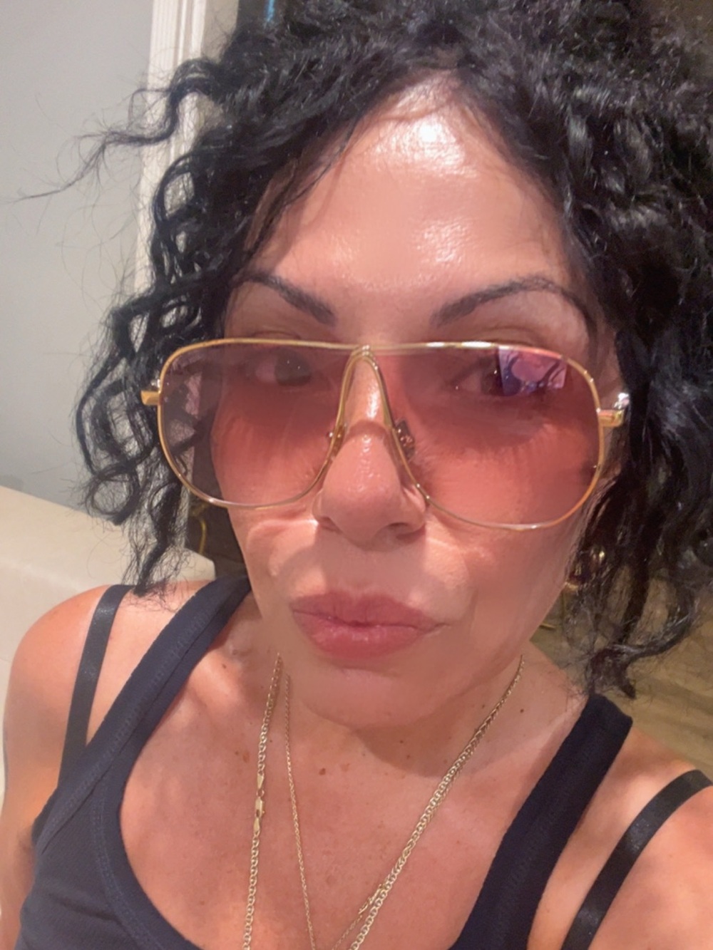 NEW Miu Miu AUTHENTIC MIU MIU Gold Frame Sunglasses